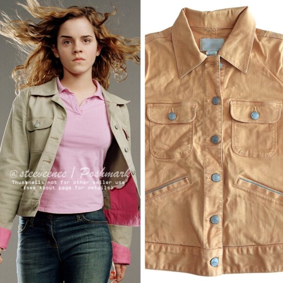 Vintage Y2K Apricot Jacket With Beige Trim ALT ASO Hermione Granger - Picture 2 of 7